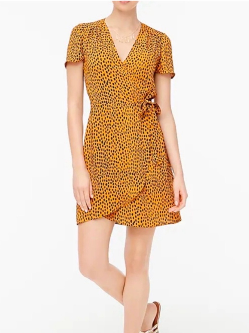 J. Crew Beautiful leopard print wrap dress